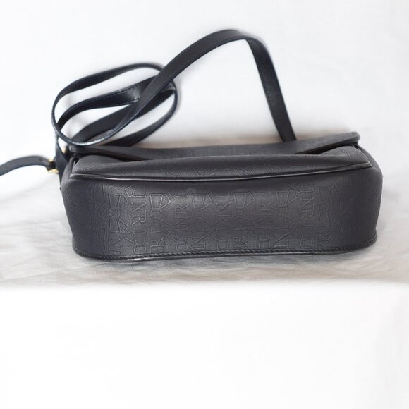 Nina Ricci Logo Embossed Black Leather Cross Body Bag - France - Picture 5 of 5